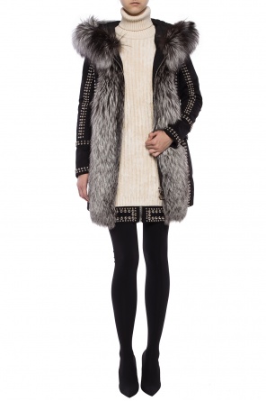 Parka with fox fur finish, zdjęcie 2 Parka with fox fur finish od Philipp Plein